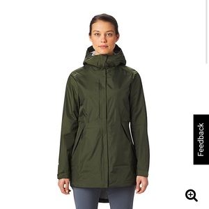 RARE mountain hardware long-Line raincoat